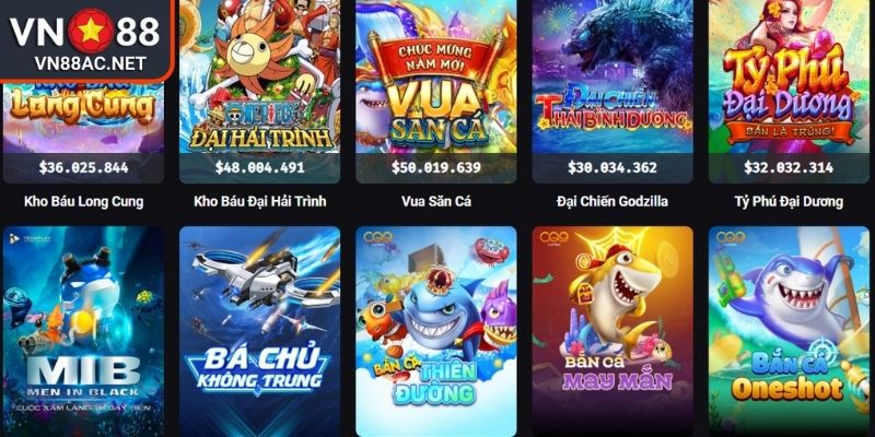 Bắn Cá JILI VN88 Tham Gia Những Pha Săn Boss Nghẹt Thở 1 Tổng quan về sảnh bắn cá JILI VN88