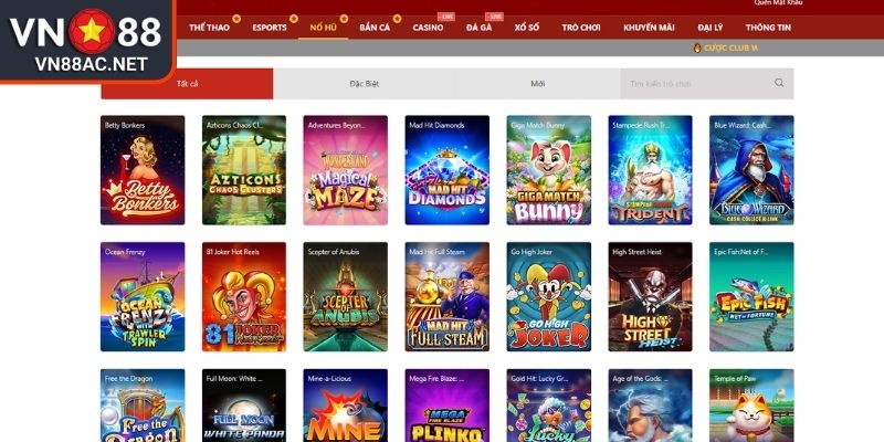 Top trò chơi sảnh PT VN88